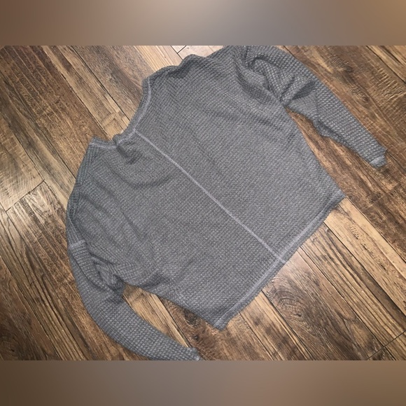 Mod ref gray cropped long sleeve thermal s/m contemporary casual boho winter - Picture 6 of 7